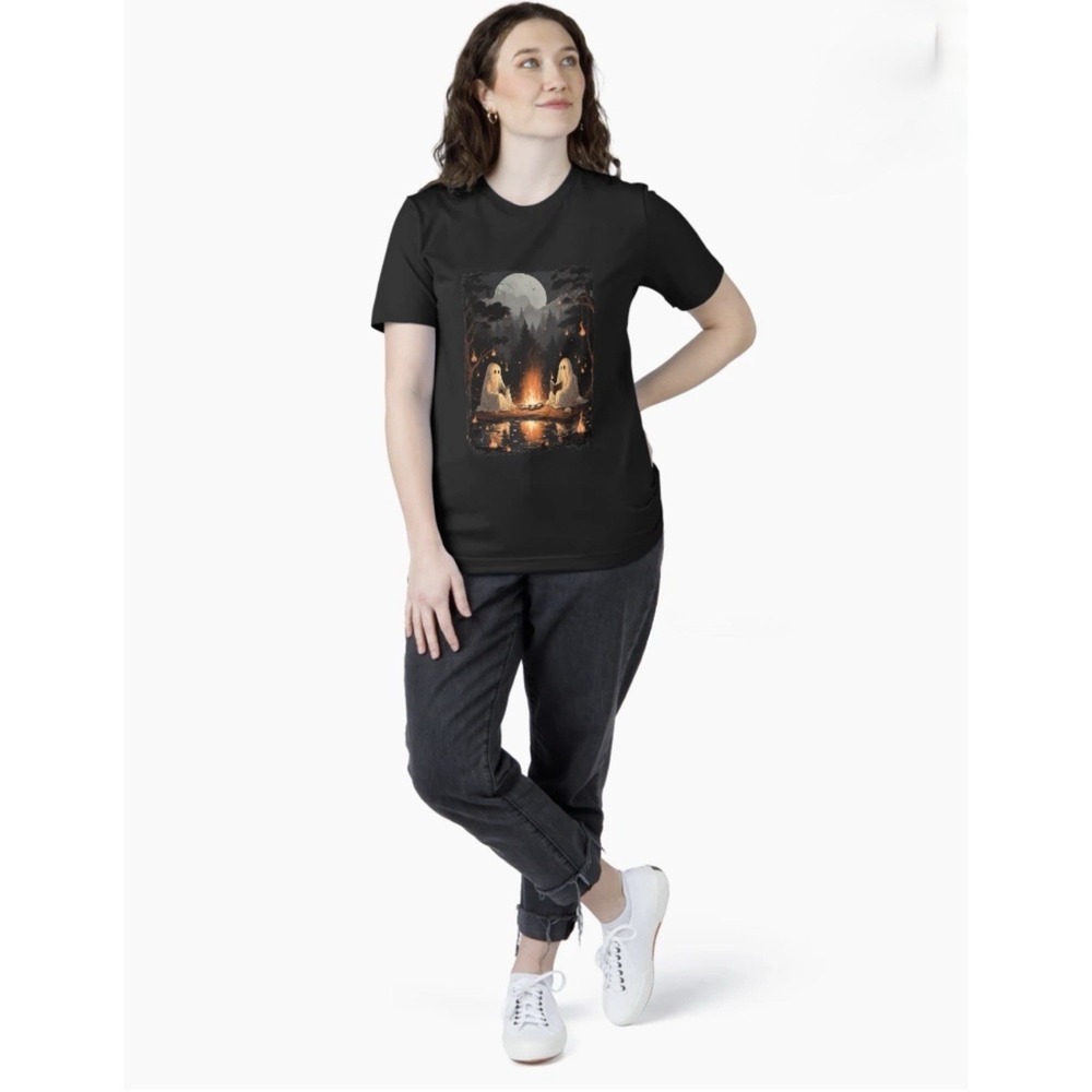 Caribbean Ultra Cotton Scary Ghost Ghoul Graphic Shirt for Halloween Size Xl - Picture 4 of 16